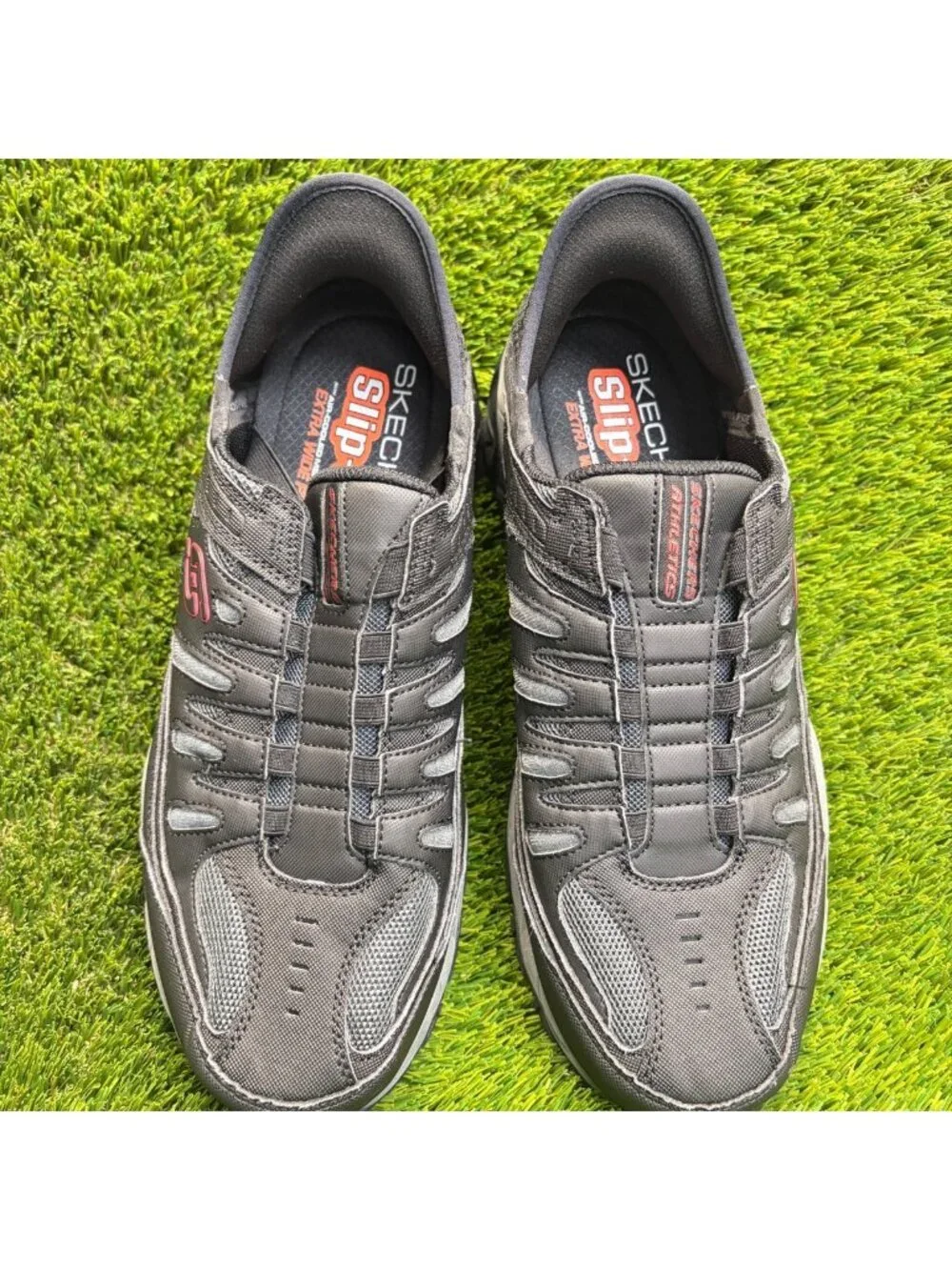 Skechers After Burn Ridgeburn Mens Size 11.5EE Black Athletic Shoes Sneakers